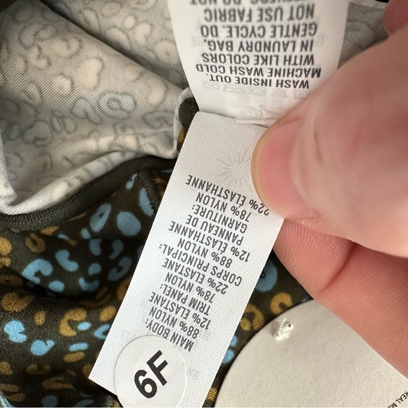 Aerie OFFLINE Green Leopard Print Leggings S - Picture 8 of 8